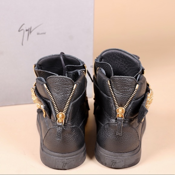 GIUSEPPE ZANOTTI ALLIGATOR HIGH-TOP SNEAKERS